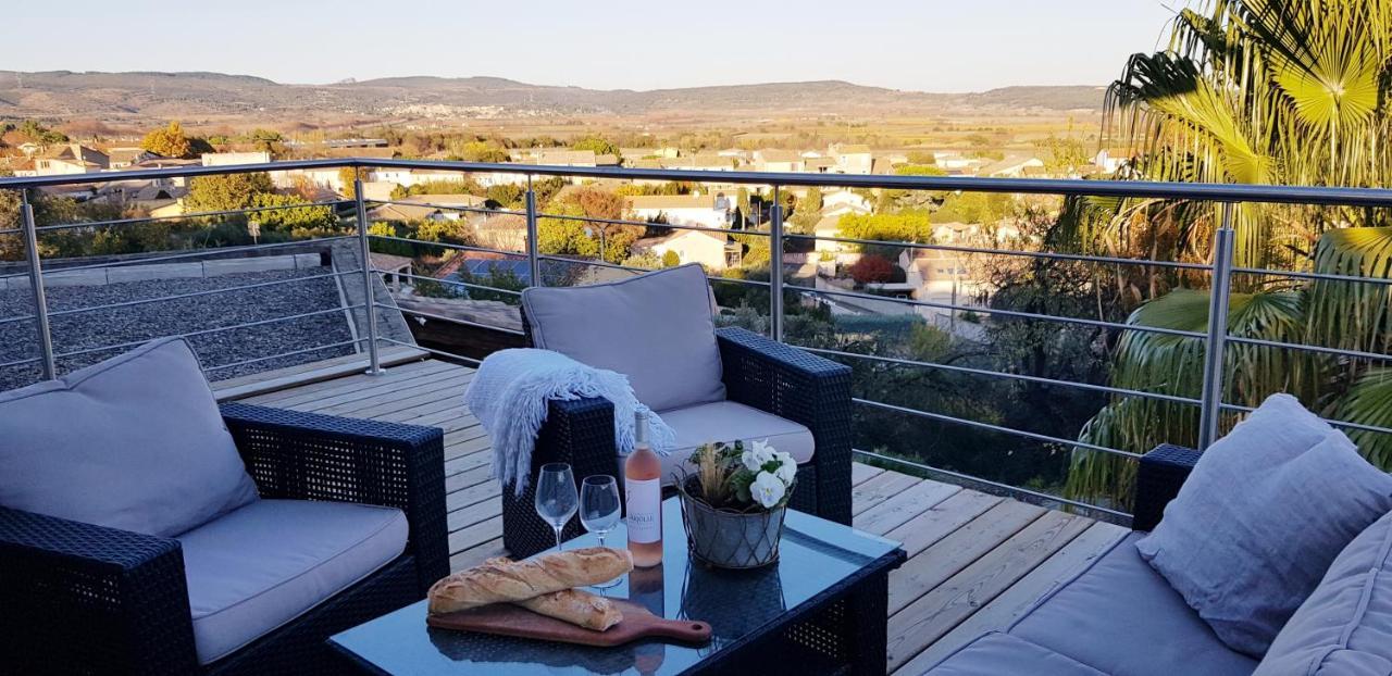 Beautiful Villa With A Stunning View Roujan Zewnętrze zdjęcie