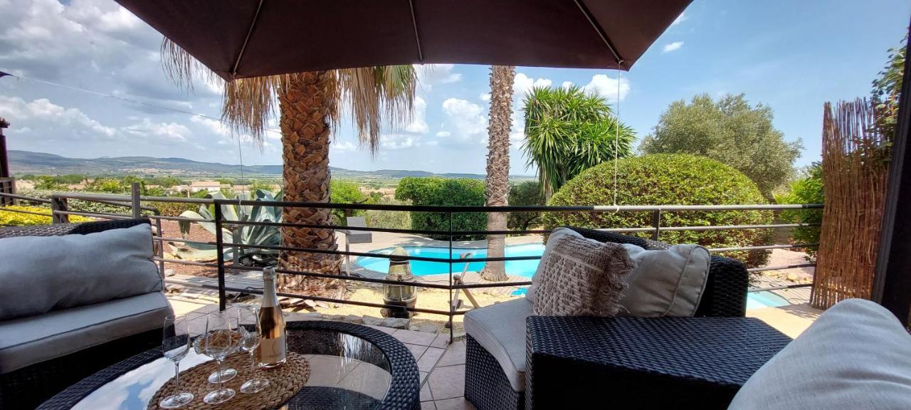 Beautiful Villa With A Stunning View Roujan Zewnętrze zdjęcie