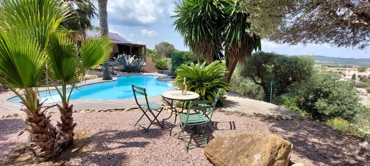 Beautiful Villa With A Stunning View Roujan Zewnętrze zdjęcie