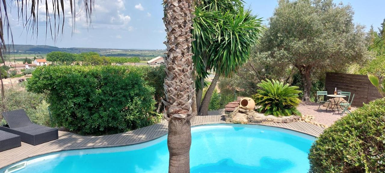 Beautiful Villa With A Stunning View Roujan Zewnętrze zdjęcie